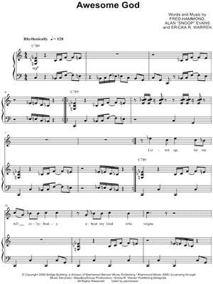 Awesome God Sheet Music Free