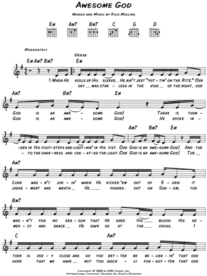 Awesome God Sheet Music Free Download