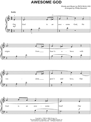 Awesome God Sheet Music Free Download