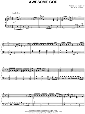 Awesome God Sheet Music Free Download