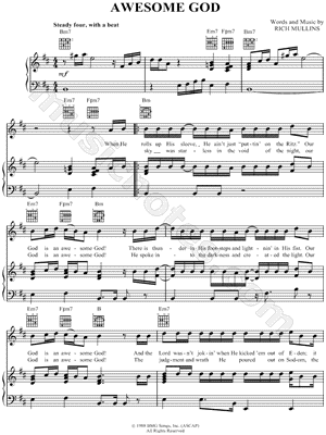 Awesome God Sheet Music Violin