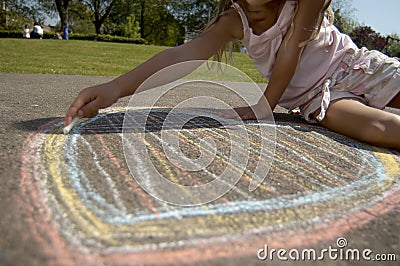 Children Playing In The Park Drawing