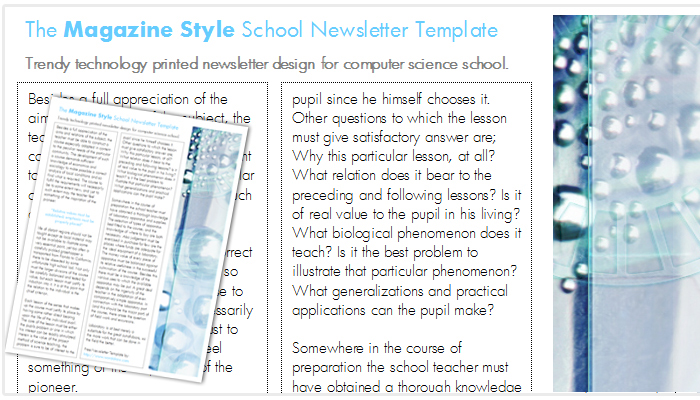 Free School Newsletter Templates For Microsoft Word