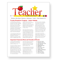 Free School Newsletter Templates For Microsoft Word