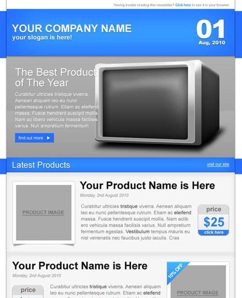 Newsletter Templates Psd Download