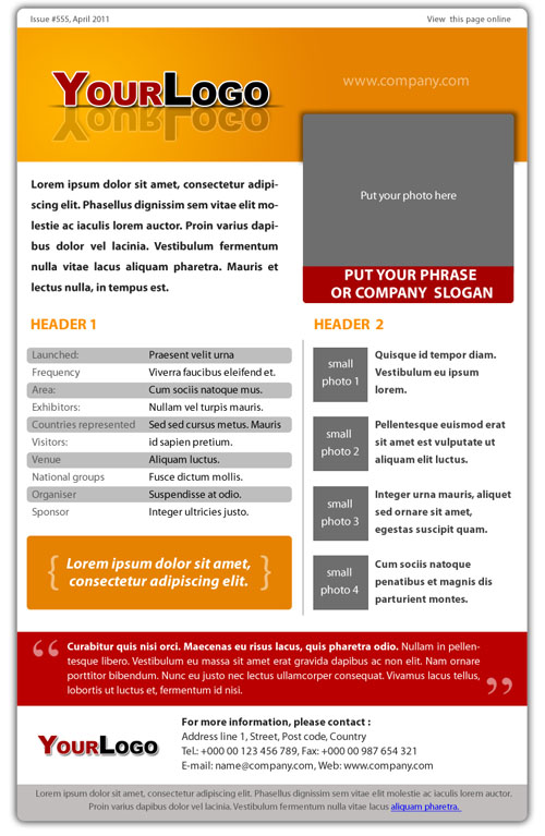Newsletter Templates Psd Download