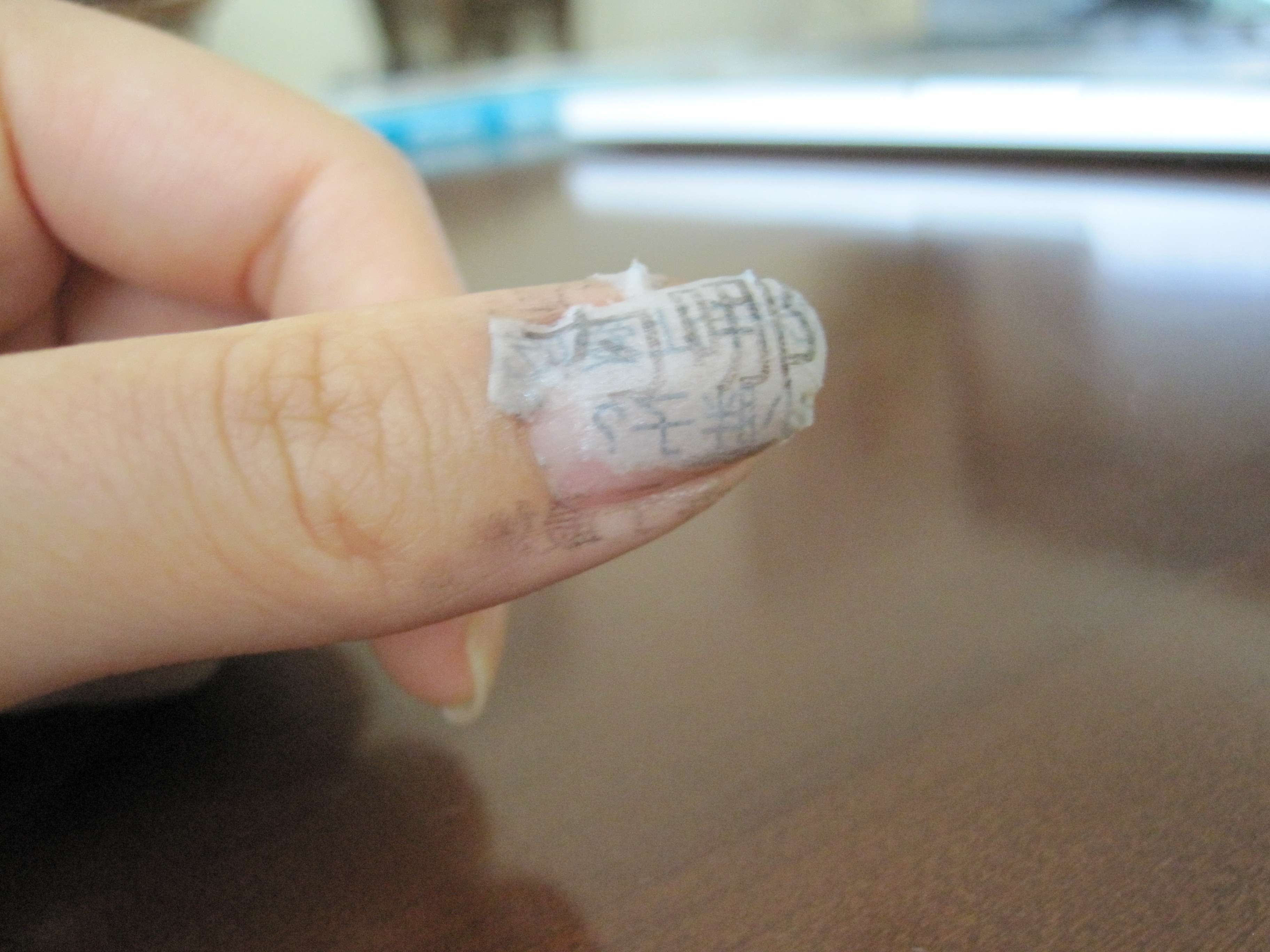 Newspaper Nails With Nail Polish Remover